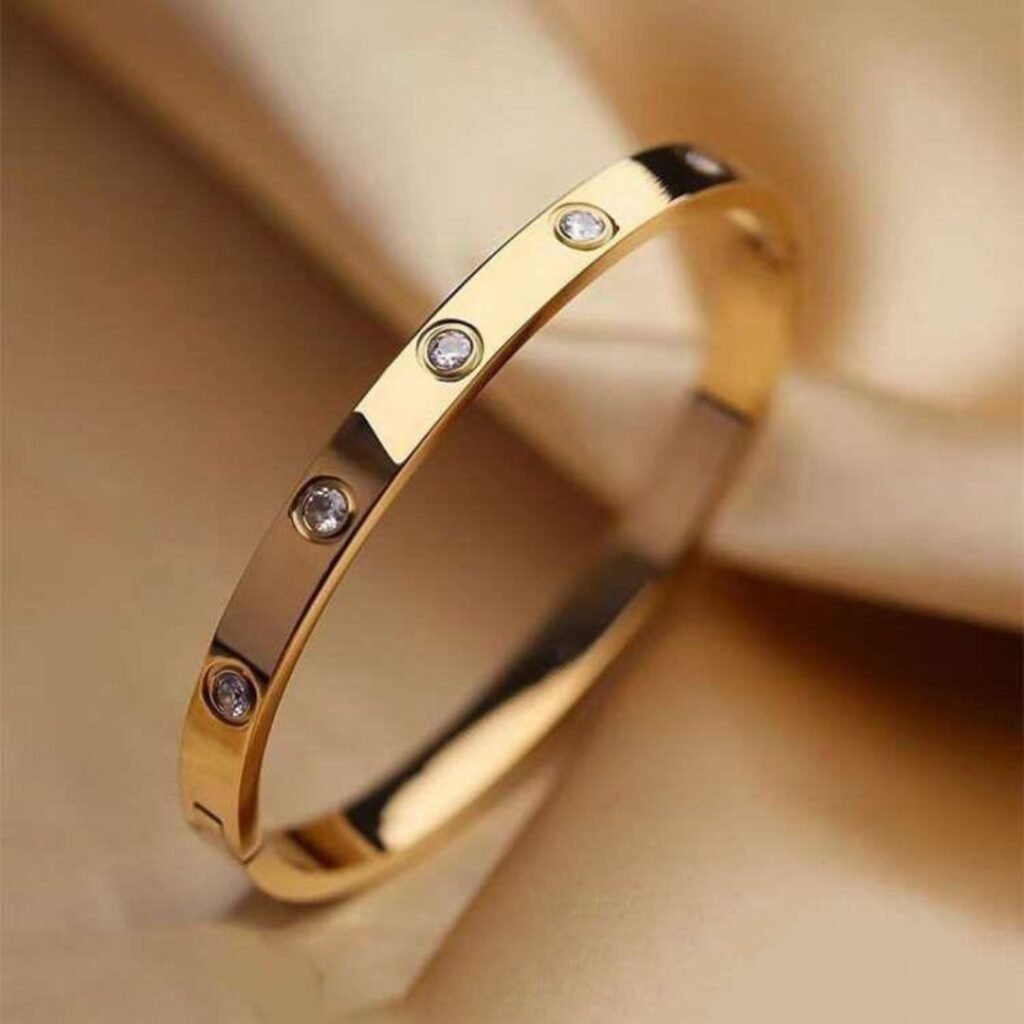 Cartier Full Diamond Bracelet | Anti-Tarnish