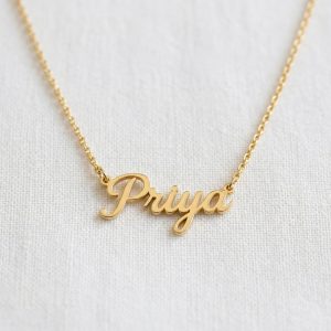 Personalised Name Pendant - Gold