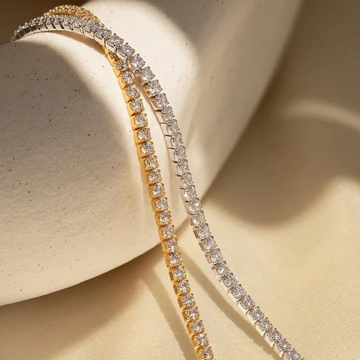 Tennis Bracelet- Silver | Anti Tarnish