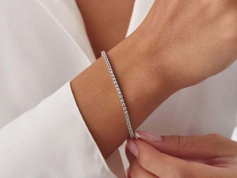 Tennis Bracelet- Silver | Anti Tarnish