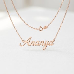 Personalised Name Pendant - Rose Gold